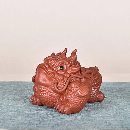 Purple Sand Golden Toad Hao Toad Boutique Toad Tea Ornaments Handmade Supportable Three Feet Golden Toad Tea Tray Ornament Tea T