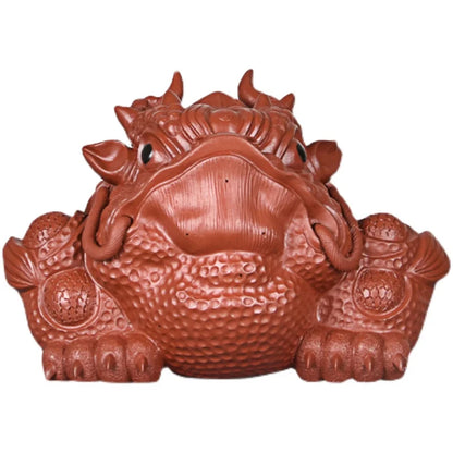 Purple Sand Golden Toad Hao Toad Boutique Toad Tea Ornaments Handmade Supportable Three Feet Golden Toad Tea Tray Ornament Tea T