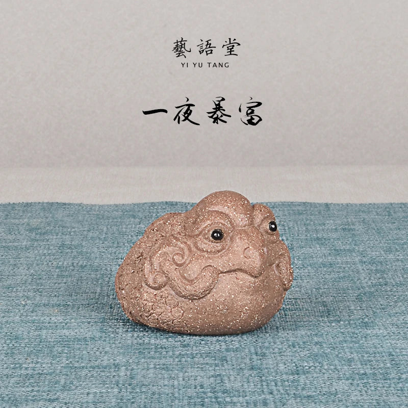 Purple Sand Golden Toad Lucky Toad Raw Ore Handmade Supportable Tea Tray Utensils Chicken Toad