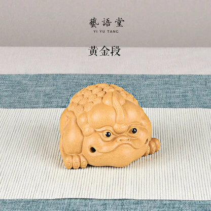 Purple Sand Golden Toad Three feet golden toad Fine Tea Carve Decoration Supportable Famous Li Changtao Raw Ore Handmade