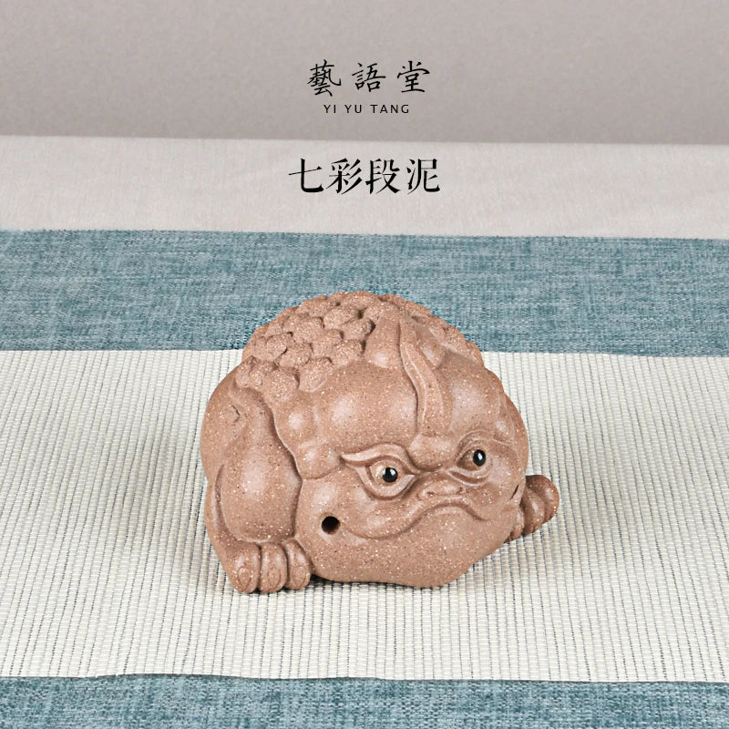 Purple Sand Golden Toad Three feet golden toad Fine Tea Carve Decoration Supportable Famous Li Changtao Raw Ore Handmade