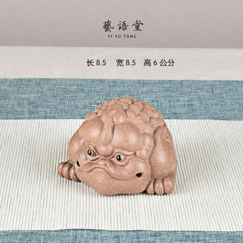 Purple Sand Golden Toad Three feet golden toad Fine Tea Carve Decoration Supportable Famous Li Changtao Raw Ore Handmade