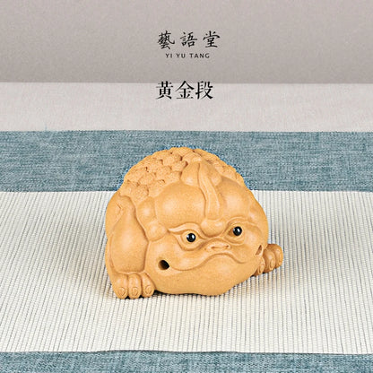 Purple Sand Golden Toad Three feet golden toad Fine Tea Carve Decoration Supportable Famous Li Changtao Raw Ore Handmade