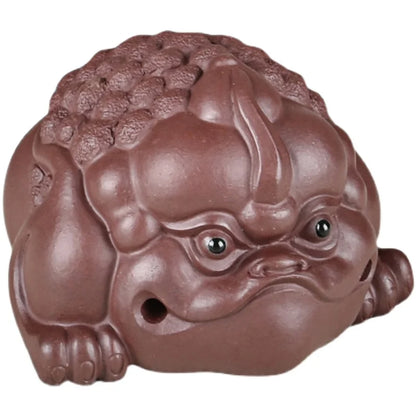 Purple Sand Golden Toad Three feet golden toad Fine Tea Carve Decoration Supportable Famous Li Changtao Raw Ore Handmade