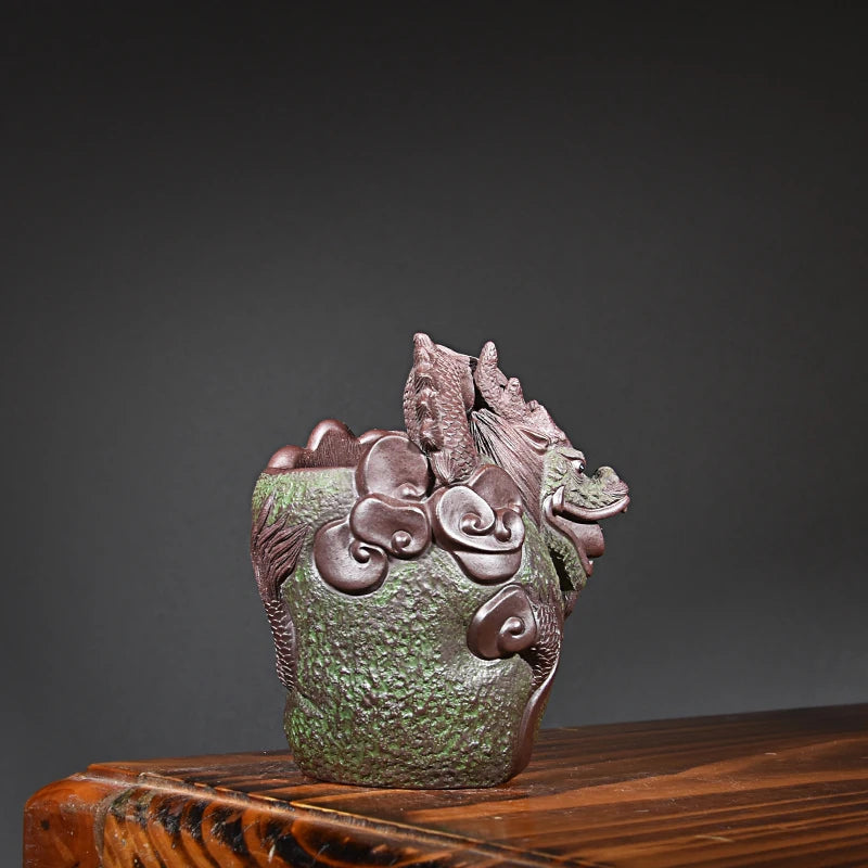 Purple Sand Hidden Dragon Pitcher Fine Raw Ore Handmade Tea pot Tea Tray Tea Ceremony Tea Set Accessories