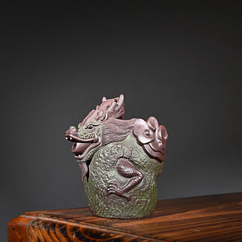 Purple Sand Hidden Dragon Pitcher Fine Raw Ore Handmade Tea pot Tea Tray Tea Ceremony Tea Set Accessories
