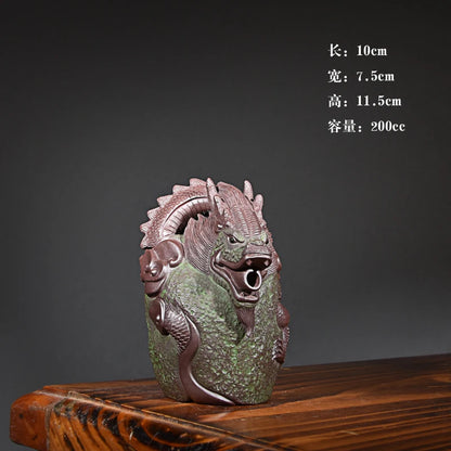 Purple Sand Hidden Dragon Pitcher Fine Raw Ore Handmade Tea pot Tea Tray Tea Ceremony Tea Set Accessories