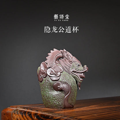 Purple Sand Hidden Dragon Pitcher Fine Raw Ore Handmade Tea pot Tea Tray Tea Ceremony Tea Set Accessories