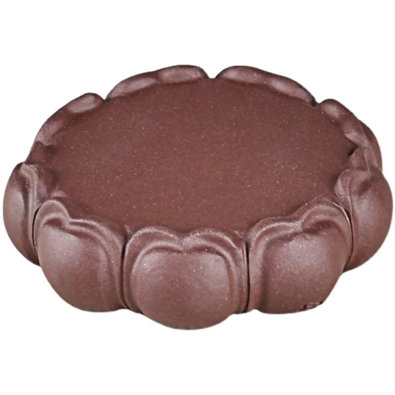 Purple Sand Lotus Base Buddha Statue Lotus Holder Boutique Raw Ore Handmade Supportable Small Tea Tray Tea Ceremony Utensils Orn