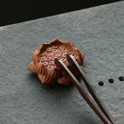 Purple Sand Lotus Tea Pet Ornament, Teapot Lid Holder, Can Raise, High-Quality Tea Play, Kungfu Tea Ceremony Accessories