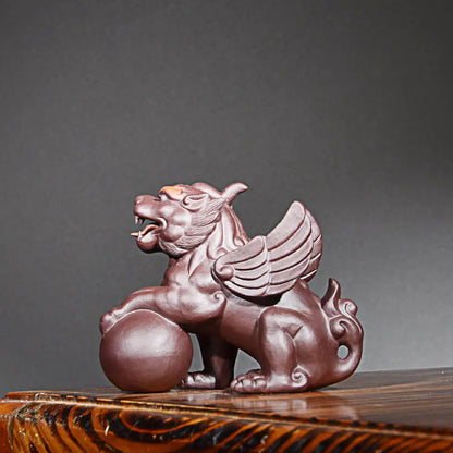 Purple Sand Money Drawing Pi Xiu Tea Ornaments Sculptured Ornaments Tea Set Tea Tray Utensils Boutique Handmade Supportable