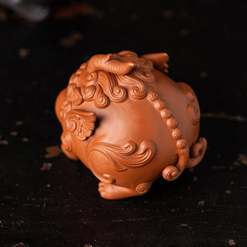 Purple Sand PI XiuWealth Tea Play Ceramic Animal Statue Chinese God Beast Lovely Home Tea Room, Room Office Art Statue