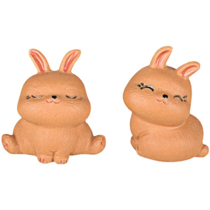 Purple Sand Rabbit Napping Tea Ornaments Cartoon Creative Cute Tea Tray Utensils Decoration Sculpture Hand-Crafted glee tu