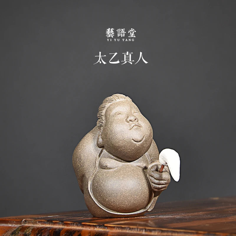 Purple Sand Taiyi Real Person Character Tea Ornaments Ornaments Small Size Anime funny Tea tray utensils Incense holder