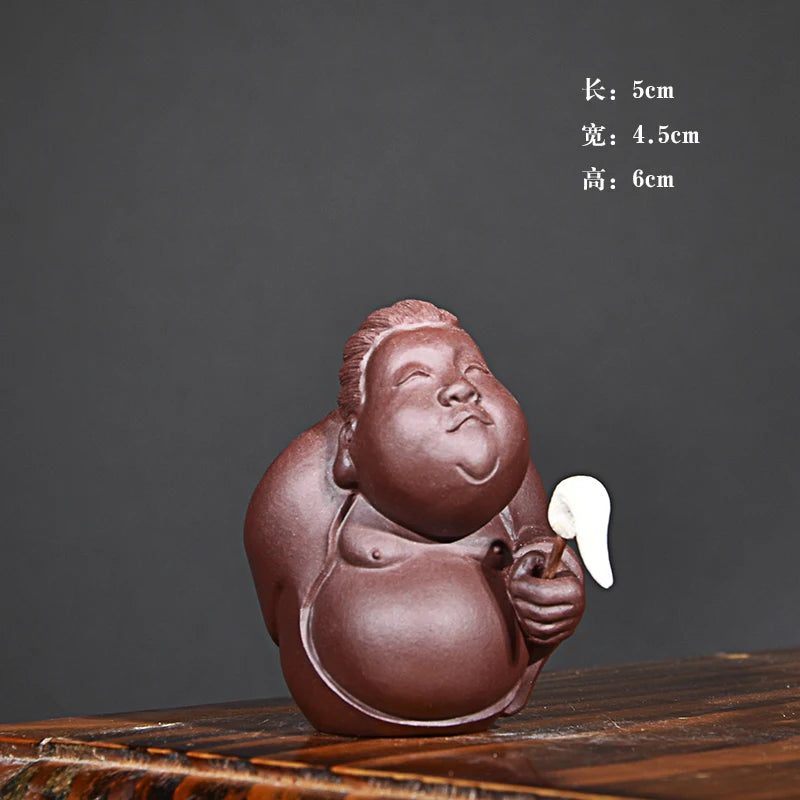 Purple Sand Taiyi Real Person Character Tea Ornaments Ornaments Small Size Anime funny Tea tray utensils Incense holder