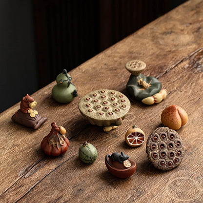 Purple Sand Tea Pet Ornaments, Invite Wealth, Zen Tea Ceremony, Tea Tray, Can Raise Small Ornaments, Mini Tea Play