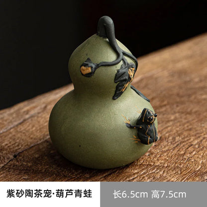 Purple Sand Tea Pet Ornaments, Invite Wealth, Zen Tea Ceremony, Tea Tray, Can Raise Small Ornaments, Mini Tea Play