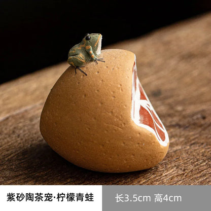 Purple Sand Tea Pet Ornaments, Invite Wealth, Zen Tea Ceremony, Tea Tray, Can Raise Small Ornaments, Mini Tea Play