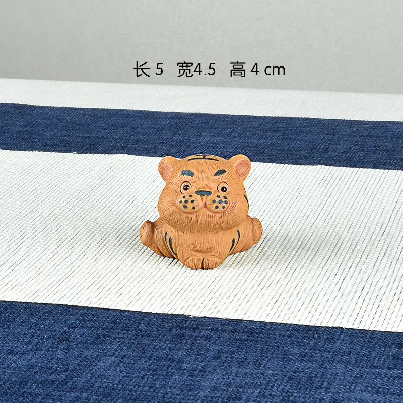 Purple Sand Tiger Fat Tiger The Adorable Little Tiger Tea Pet Cartoon Cute Creative Supportable Tea tray utensils Zodiac Tiger