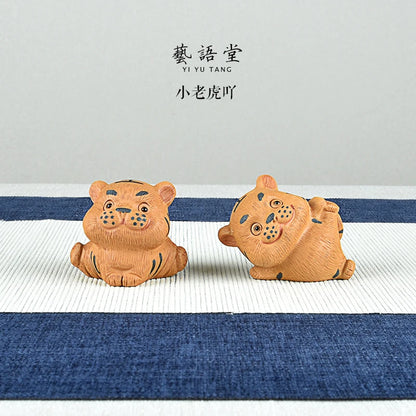 Purple Sand Tiger Fat Tiger The Adorable Little Tiger Tea Pet Cartoon Cute Creative Supportable Tea tray utensils Zodiac Tiger