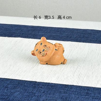 Purple Sand Tiger Fat Tiger The Adorable Little Tiger Tea Pet Cartoon Cute Creative Supportable Tea tray utensils Zodiac Tiger
