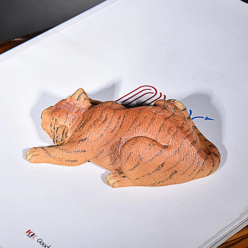 Purple Sand Tiger Fine Tea Carve Ornaments Galling Raw Ore Handmade Famous Xu Hailong Zodiac Tiger Creative