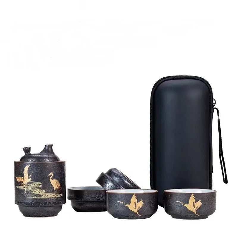 Purple Sand Travel Teaset Portable Teapot Set Outdoor Travel Gaiwan Tea Cups of Tea Ceremony Teacup Fine Gift Kung Fu Tea Set
