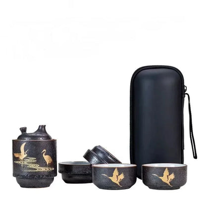 Purple Sand Travel Teaset Portable Teapot Set Outdoor Travel Gaiwan Tea Cups of Tea Ceremony Teacup Fine Gift Kung Fu Tea Set