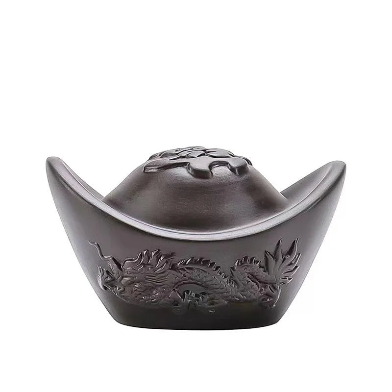Purple Sand -Xianglong Yuan bao- Tea set decorative ornaments ,Tea lid holder, Home Room,Office Decoration Accessories