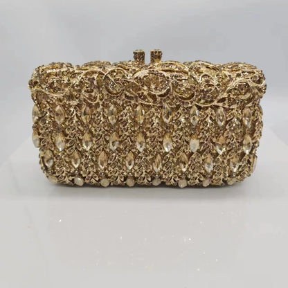 Purple Sliver Gold Diamond Fashion Women Handbags Design Ladies Wedding Party Birthday Gift Clutch Purse Best Qulity Money Bags