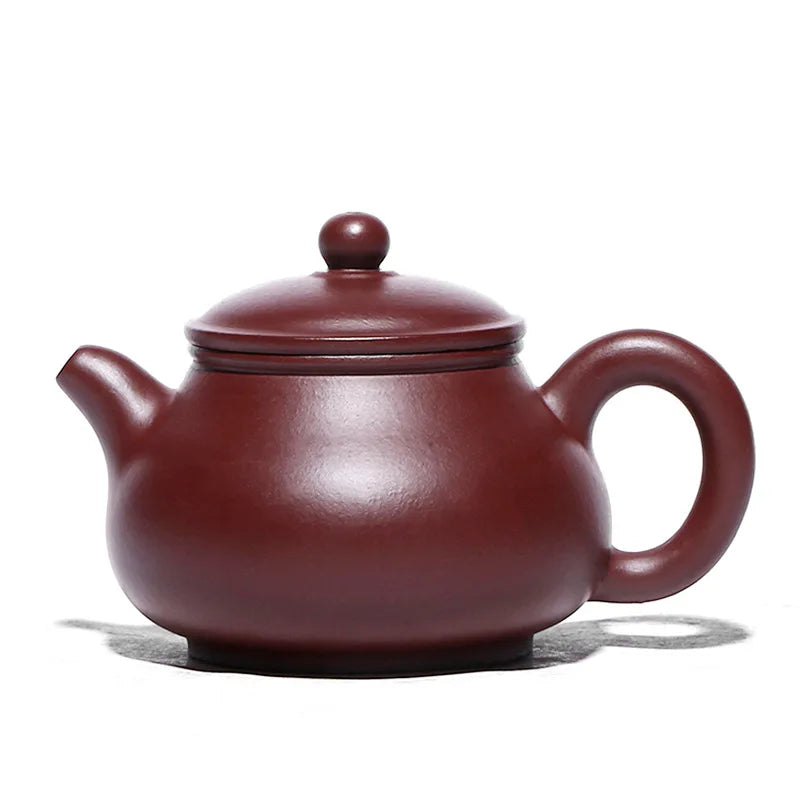 Purple Vermillion Clay Sketch Pan, Zisha Teapot, Yixing Handmade Pot, Kung-Fu Teaware, Purple Clay Drinkware for Puer Green