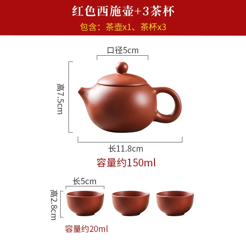 Purple clay kungfu tea set Chinese household simple dry brewing table water storage tea tray tea table tea sea pot bearing