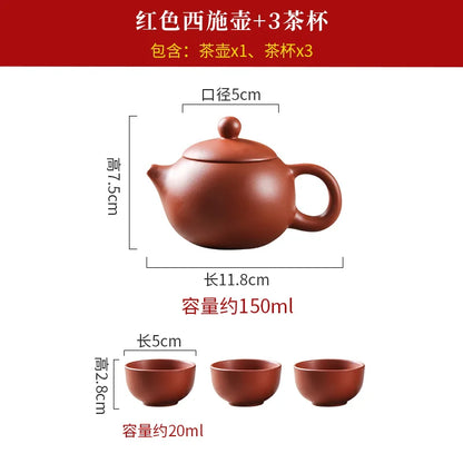 Purple clay kungfu tea set Chinese household simple dry brewing table water storage tea tray tea table tea sea pot bearing