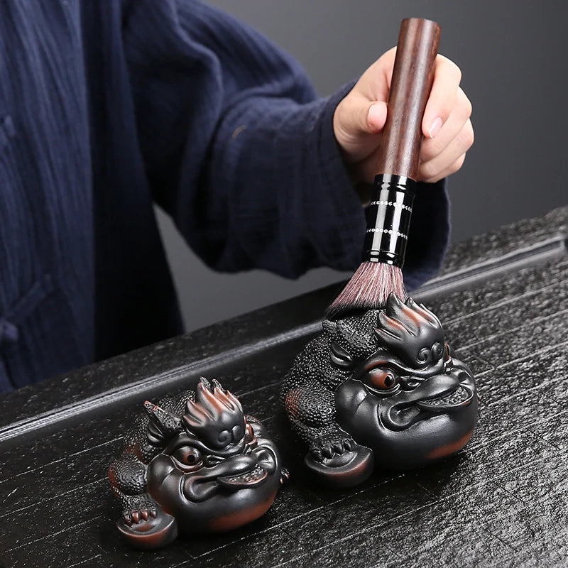 Purple pottery Handmade Toad Tea Pet Living Room Tea Table Decoration Tea Ceremony Accessories Tea Tray Decoration