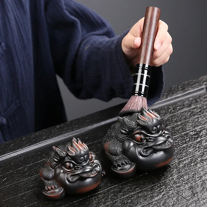 Purple pottery Handmade Toad Tea Pet Living Room Tea Table Decoration Tea Ceremony Accessories Tea Tray Decoration