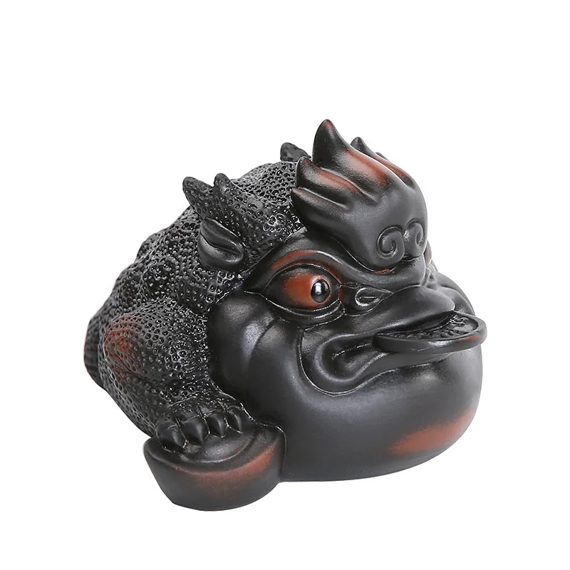 Purple pottery Handmade Toad Tea Pet Living Room Tea Table Decoration Tea Ceremony Accessories Tea Tray Decoration
