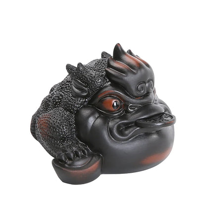 Purple pottery Handmade Toad Tea Pet Living Room Tea Table Decoration Tea Ceremony Accessories Tea Tray Decoration