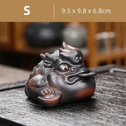Purple pottery Handmade Toad Tea Pet Living Room Tea Table Decoration Tea Ceremony Accessories Tea Tray Decoration