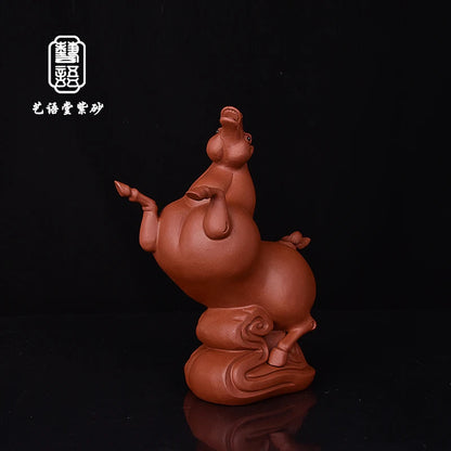 Purplue Sand Tea Pet Chinese Zodiac Horse Decoration Boutique Tangma Kung Fu Tea Set Tea Ceremony Utensils Gift Furniture Decora