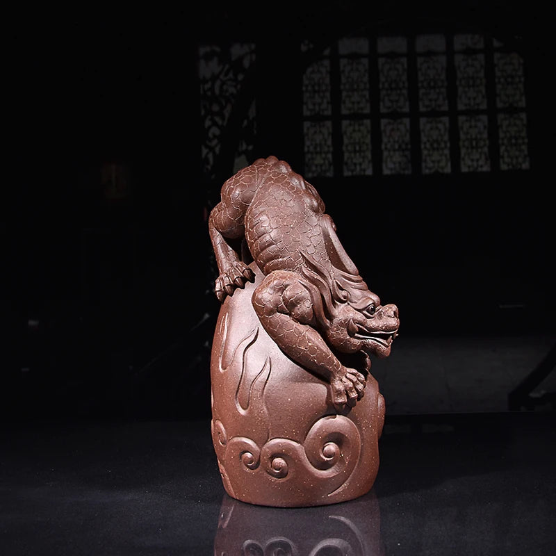 Purplue Sand Tea Pet Decoration Boutique Supportable Handmade KIRIN Tea Ceremony Tea Tray Ornaments Accessories