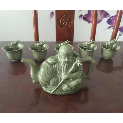 Purpose Tea Chinese Ceramics Trick Pot Assassin Teapot Container Drinking Dual Wine Teapot Layered Coffee Coffee Handmade