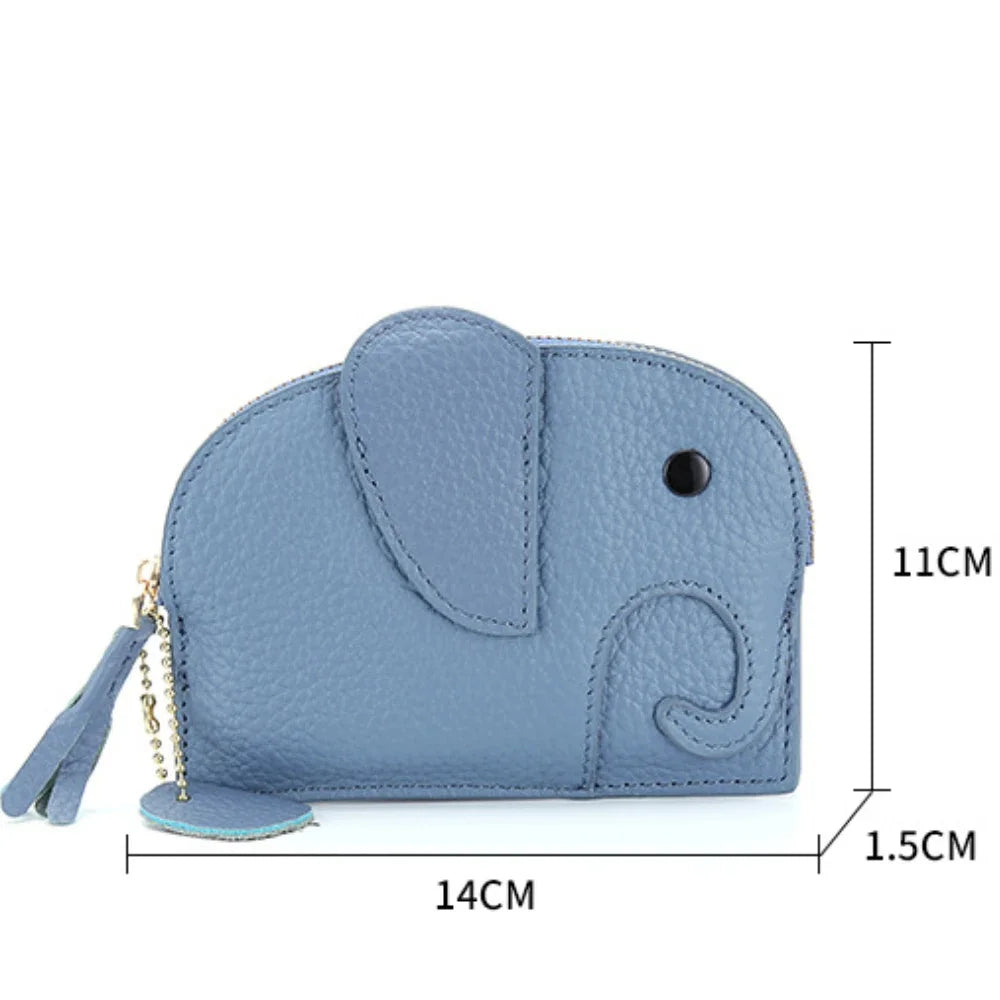 Purse Genuine Leather Elephant Mini Creative Cute Coin Bag
