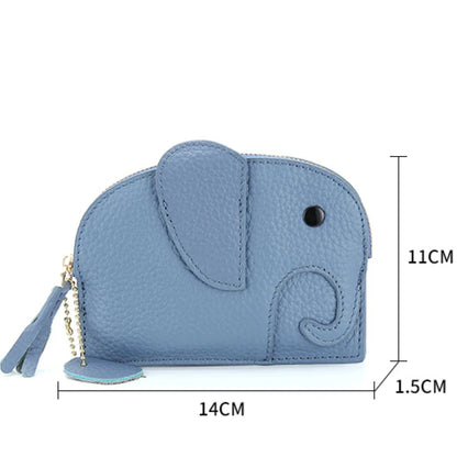 Purse Genuine Leather Elephant Mini Creative Cute Coin Bag