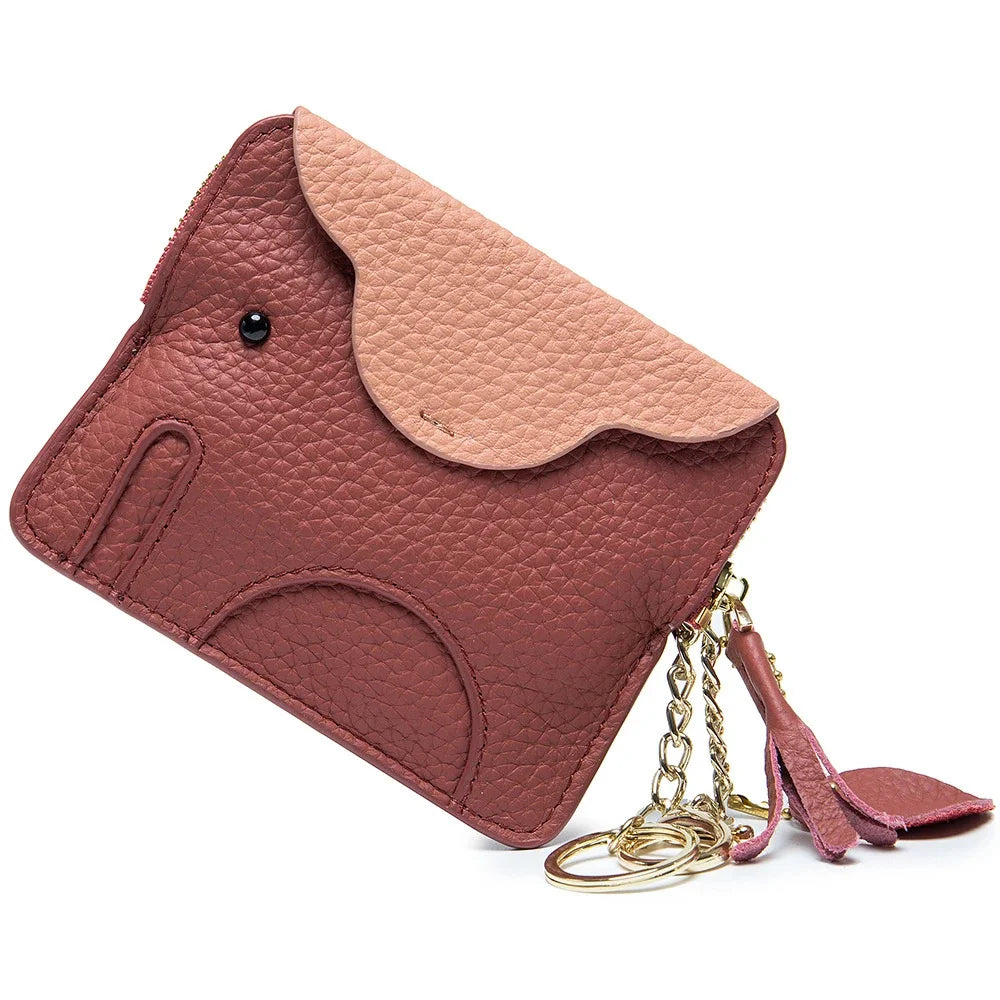Purse Genuine Leather Elephant Mini Creative Cute Coin Bag