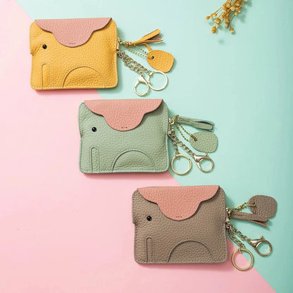 Purse Genuine Leather Elephant Mini Creative Cute Coin Bag