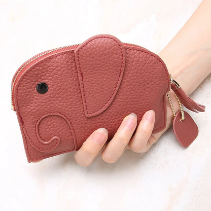 Purse Genuine Leather Elephant Mini Creative Cute Coin Bag