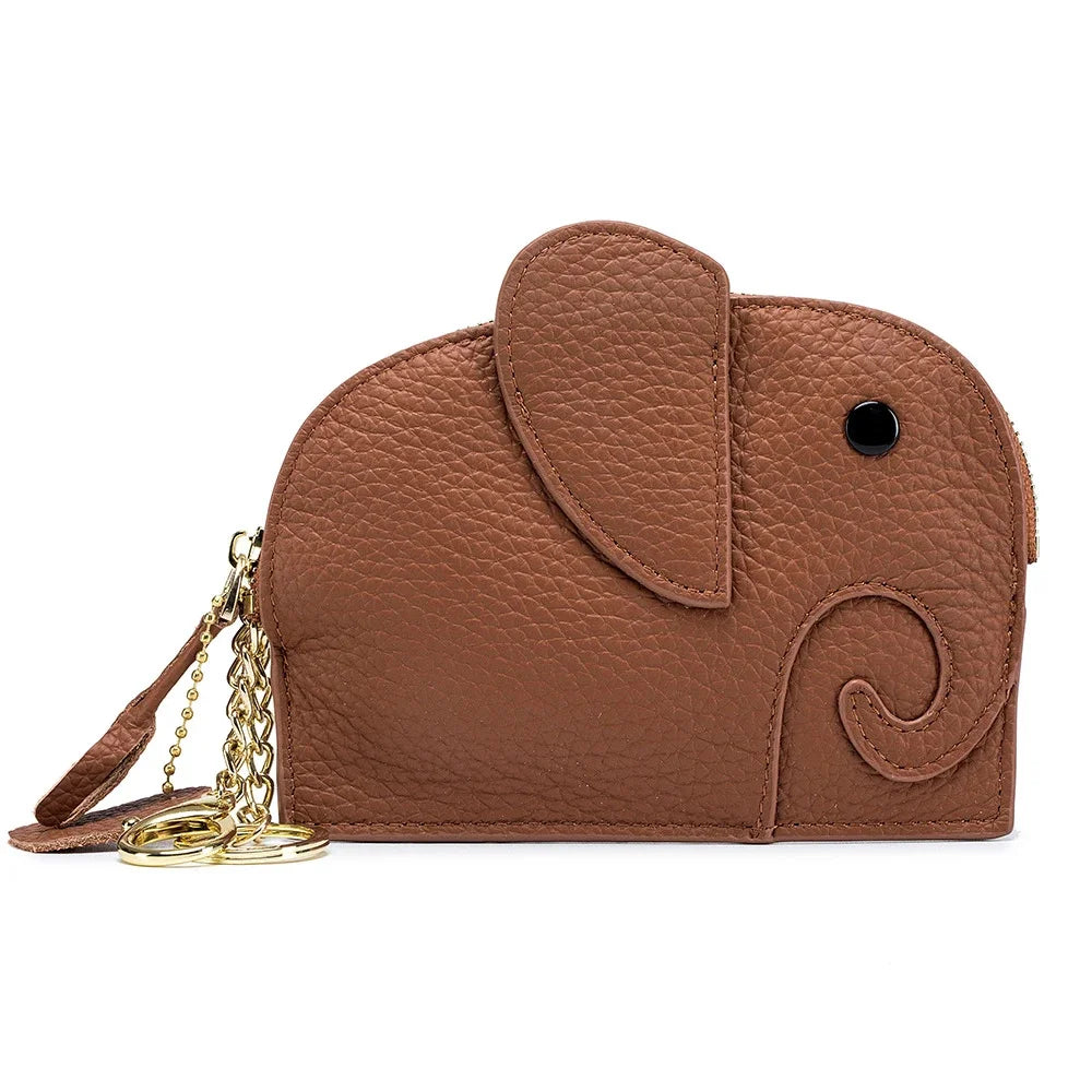 Purse Genuine Leather Elephant Mini Creative Cute Coin Bag