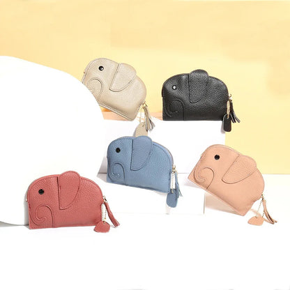 Purse Genuine Leather Elephant Mini Creative Cute Coin Bag