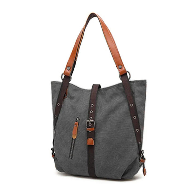 Purse Handbag for Women 2021 vintage Canvas Tote Bag Casual Shoulder Bag School Bag Rucksack Convertible Backpack
