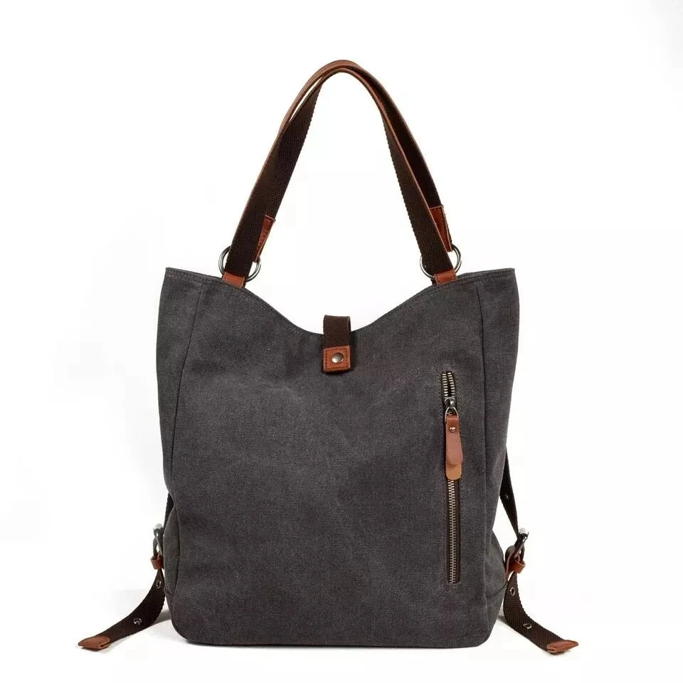 Purse Handbag for Women 2021 vintage Canvas Tote Bag Casual Shoulder Bag School Bag Rucksack Convertible Backpack